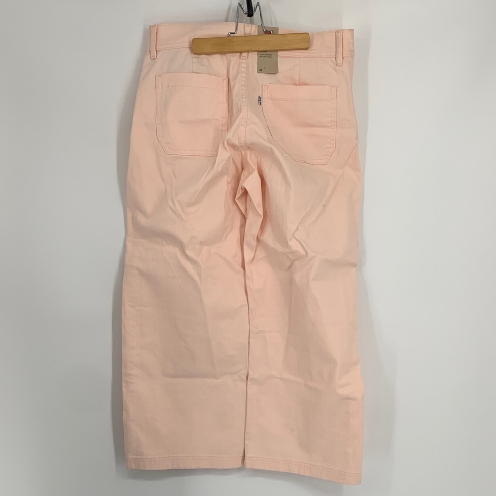 Size 10 women’s pants classic wide leg cropped pretty pastel color new - Picture 5 of 17